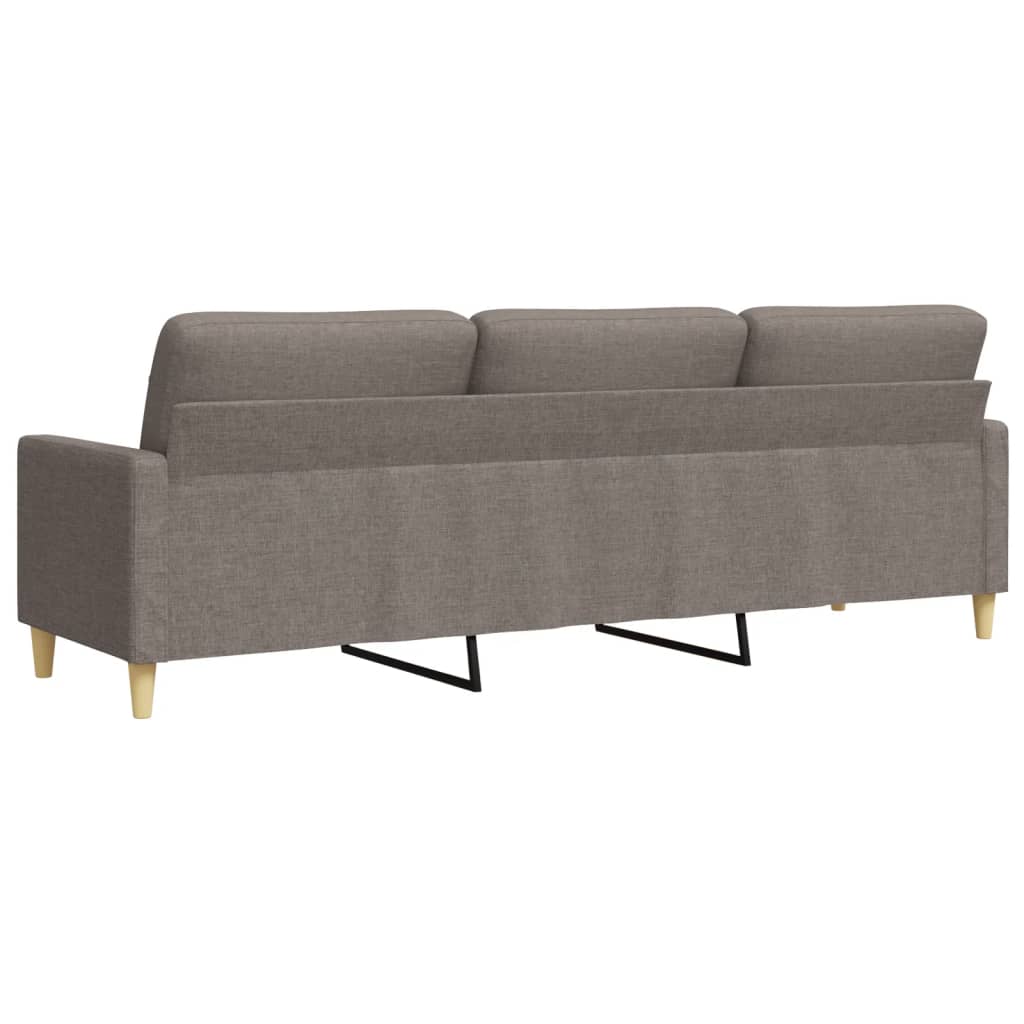 3-personers sofa 210 cm stof gråbrun