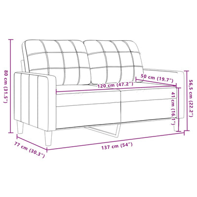 2-personers sofa 120 cm fløjl mørkegrøn