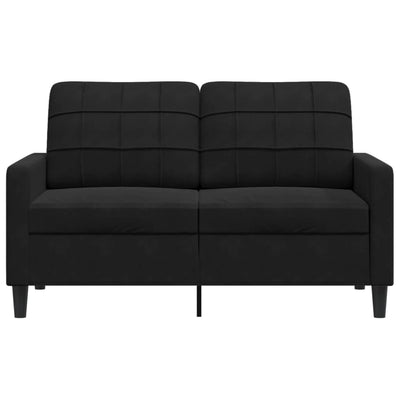 2-personers sofa 120 cm fløjl sort