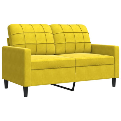 2-personers sofa 120 cm fløjl gul