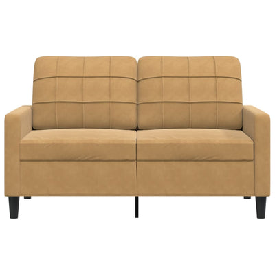 2-personers sofa 120 cm fløjl brun