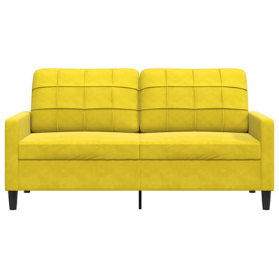 2-personers sofa 140 cm fløjl gul