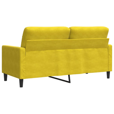 2-personers sofa 140 cm fløjl gul