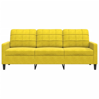 3-personers sofa 180 cm velour gul