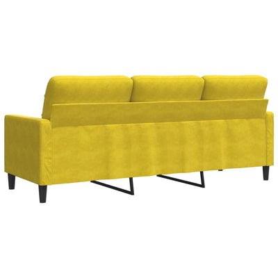 3-personers sofa 180 cm velour gul