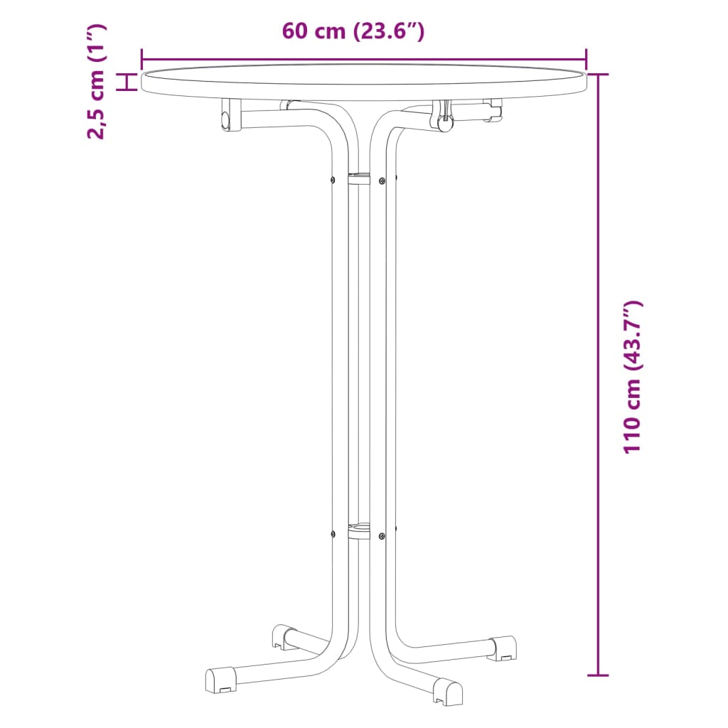 spisebord Ø60x110 cm konstrueret træ og stål hvid