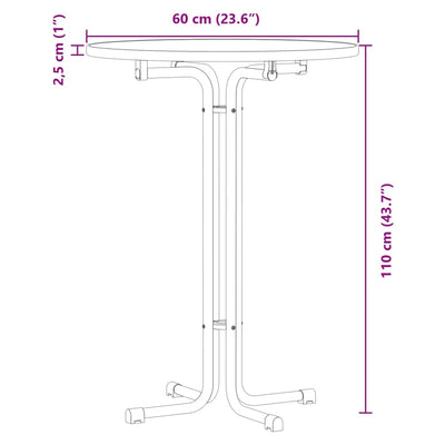 spisebord Ø60x110 cm konstrueret træ og stål hvid