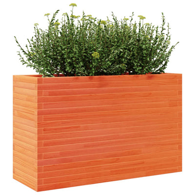 plantekasse 110x40x68,5 cm massivt fyrretræ gyldenbrun