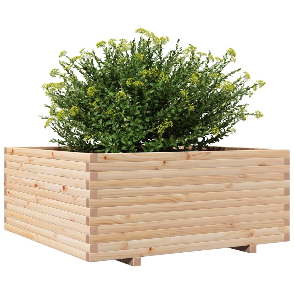 plantekasse 110x110x49,5 cm massivt fyrretræ