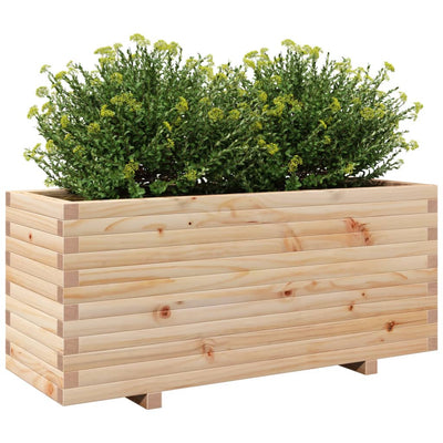 plantekasse 110x40x49,5 cm massivt fyrretræ