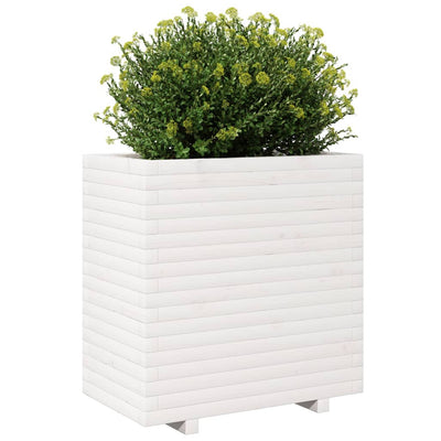 plantekasse 70x40x72,5 cm massivt fyrretræ hvid