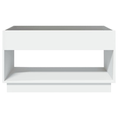 sofabord med Infinity LED-lys 90x50x50 cm hvid