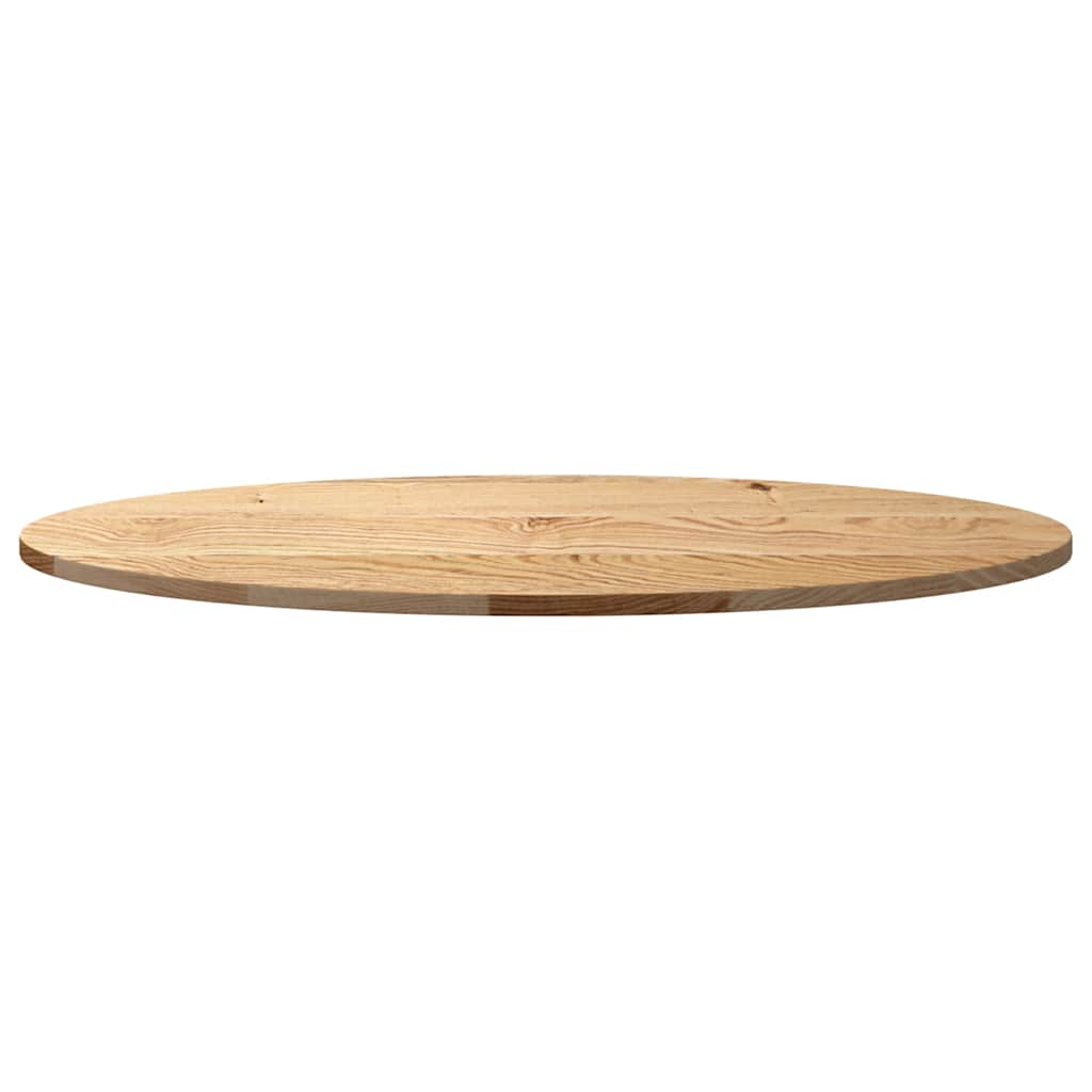 bordplade 100x50x2 cm massivt egetræ oval