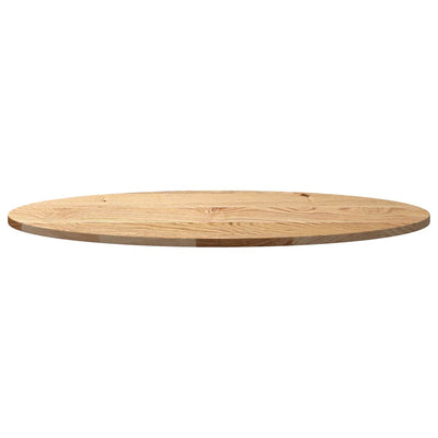 bordplade 100x50x2 cm massivt egetræ oval