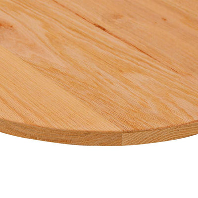 bordplade 140x60x2 cm massivt egetræ oval lysebrun