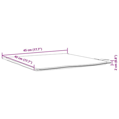 udendørs sædehynder 2 stk. 45x45x2 cm firkantet cremefarvet