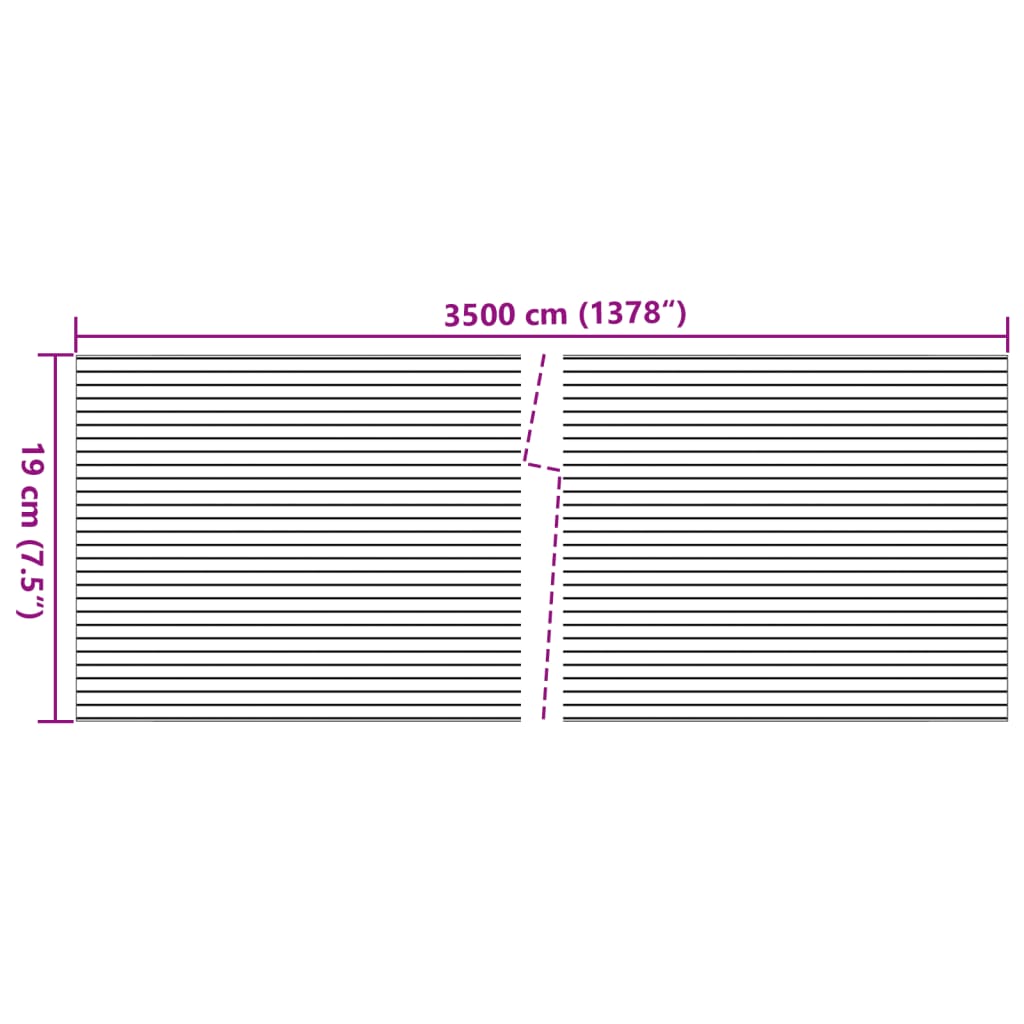 haveafskærmninger 4 stk. 35x0,19 m PVC stendesign grå