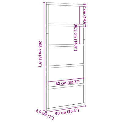 skydedør 90x208 cm massivt fyrretræ