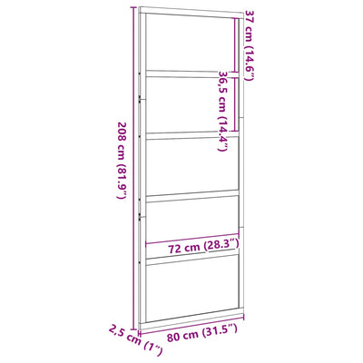 skydedør 80x208 cm massivt fyrretræ