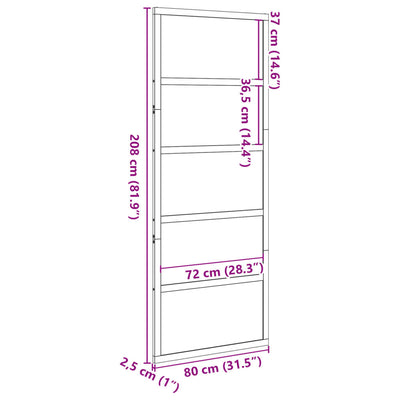 skydedør 80x208 cm massivt fyrretræ gyldenbrun