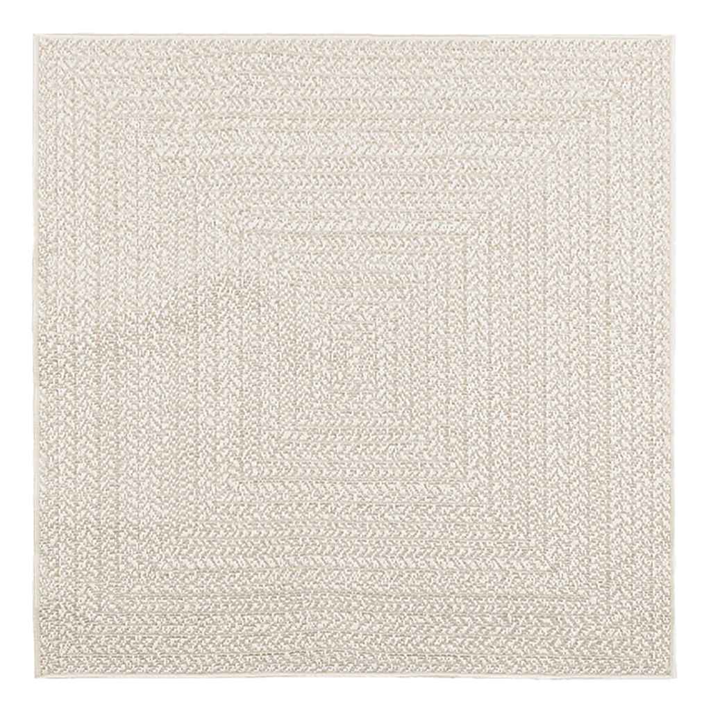 gulvtæppe ZIZUR 120x120 cm jute-look indendørs og udendørs