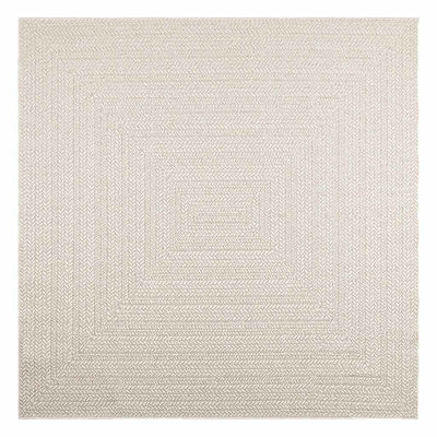 gulvtæppe ZIZUR 200x200 cm jute-look indendørs og udendørs