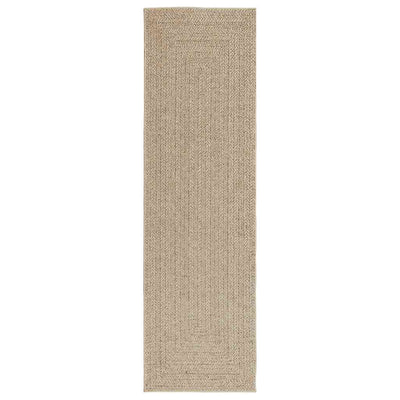 gulvtæppe ZIZUR beige 80x250 cm jute-look indendørs og udendørs