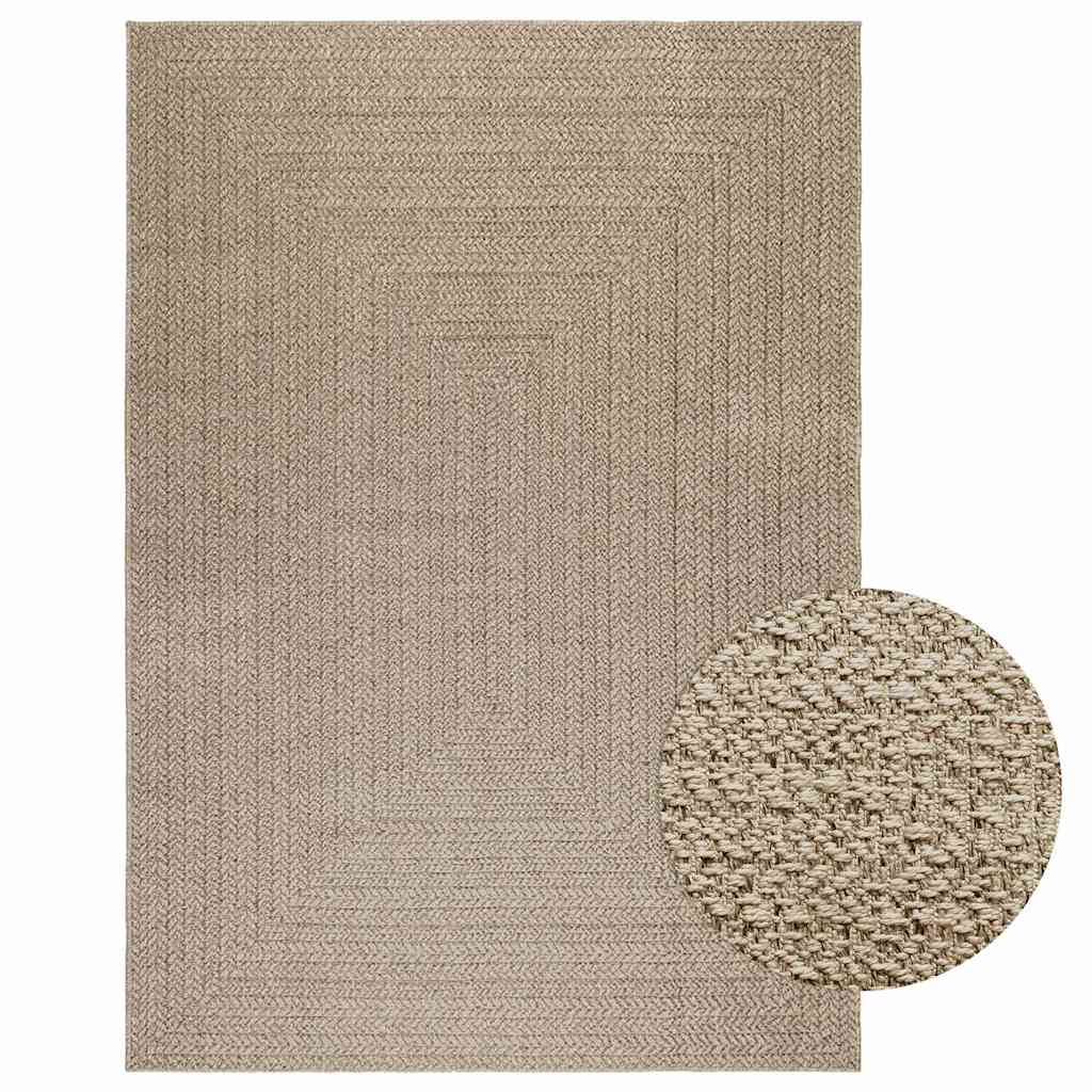 gulvtæppe ZIZUR beige 160x230cm jute-look indendørs og udendørs