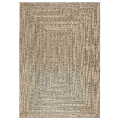 gulvtæppe ZIZUR beige 160x230cm jute-look indendørs og udendørs