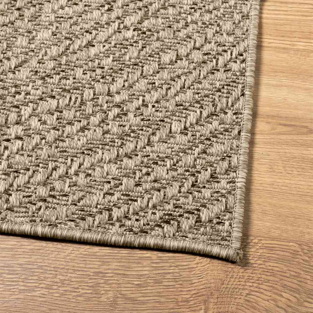 gulvtæppe ZIZUR beige 60x110 cm jute-look indendørs og udendørs