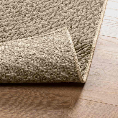 gulvtæppe ZIZUR beige 60x110 cm jute-look indendørs og udendørs