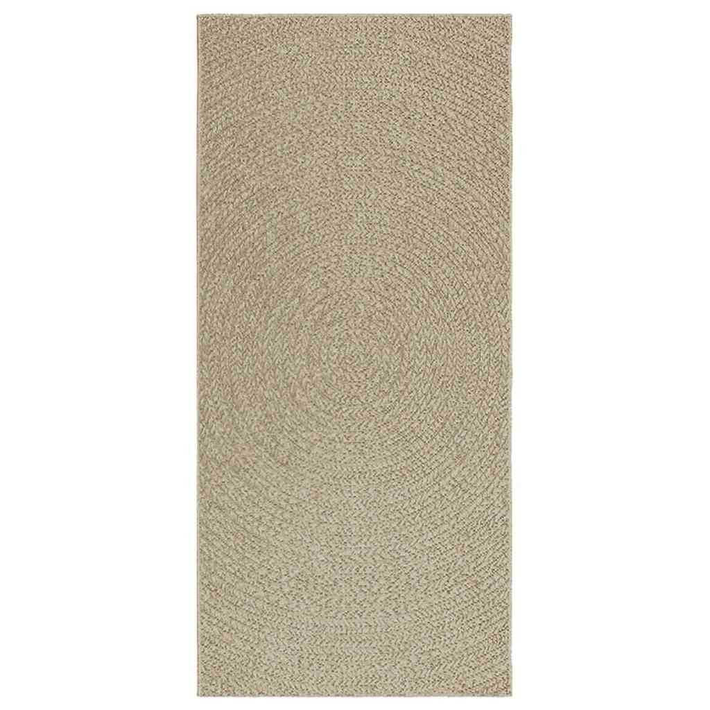 gulvtæppe ZIZUR beige 100x200cm jute-look indendørs og udendørs