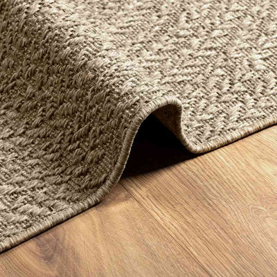 gulvtæppe ZIZUR beige 100x200cm jute-look indendørs og udendørs