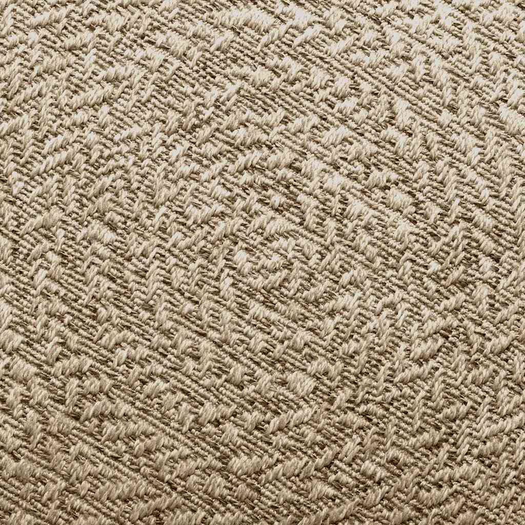 gulvtæppe ZIZUR beige 120x120cm jute-look indendørs og udendørs