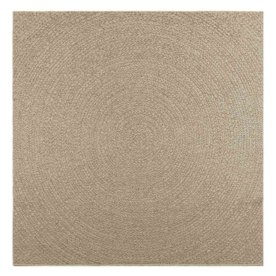 gulvtæppe ZIZUR beige 200x200cm jute-look indendørs og udendørs