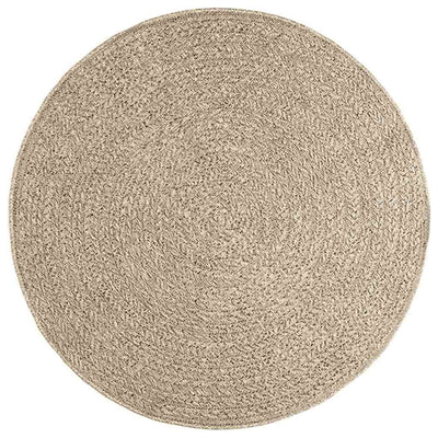 gulvtæppe ZIZUR beige Ø 120 cm jute-look indendørs og udendørs