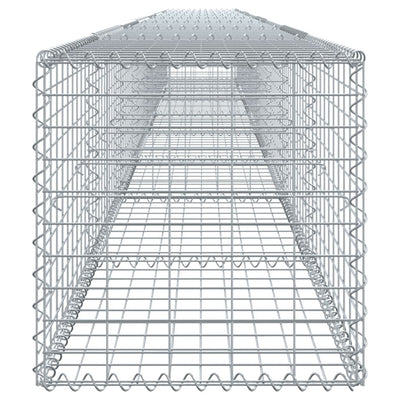 gabionkurv med cover 800x50x50 cm galvaniseret jern