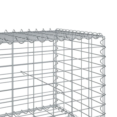 gabionkurv med cover 800x50x50 cm galvaniseret jern