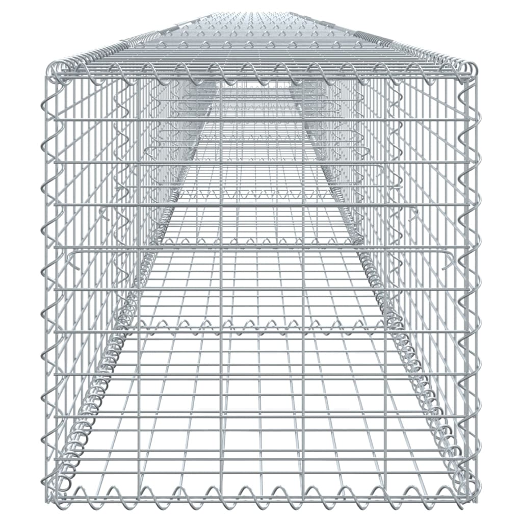 gabionkurv med cover 900x50x50 cm galvaniseret jern