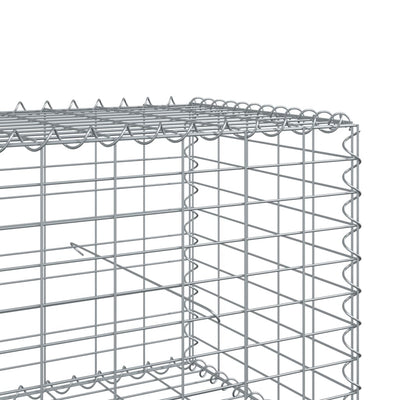 gabionkurv med cover 900x50x50 cm galvaniseret jern