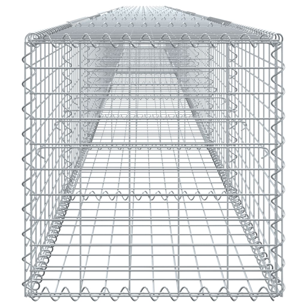 gabionkurv med cover 1000x50x50 cm galvaniseret jern