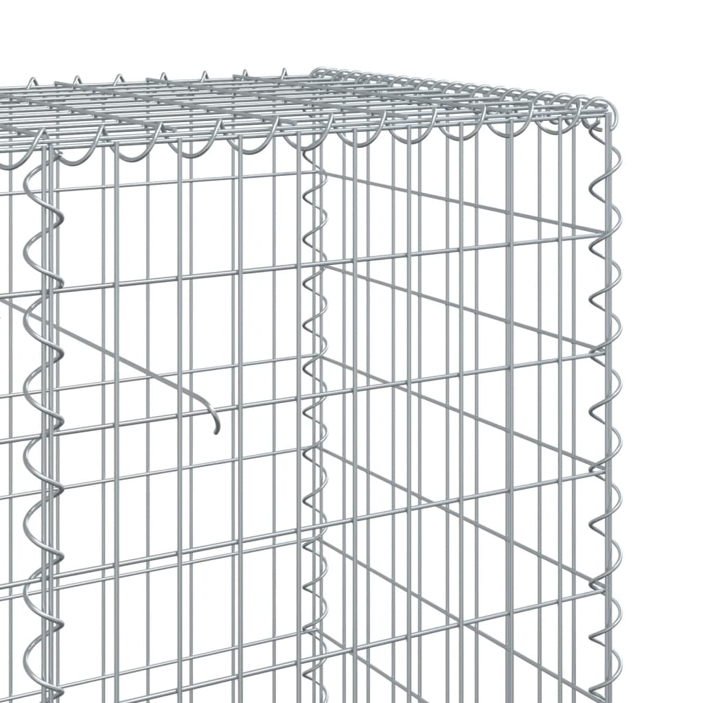 gabionkurv med cover 800x50x100 cm galvaniseret jern