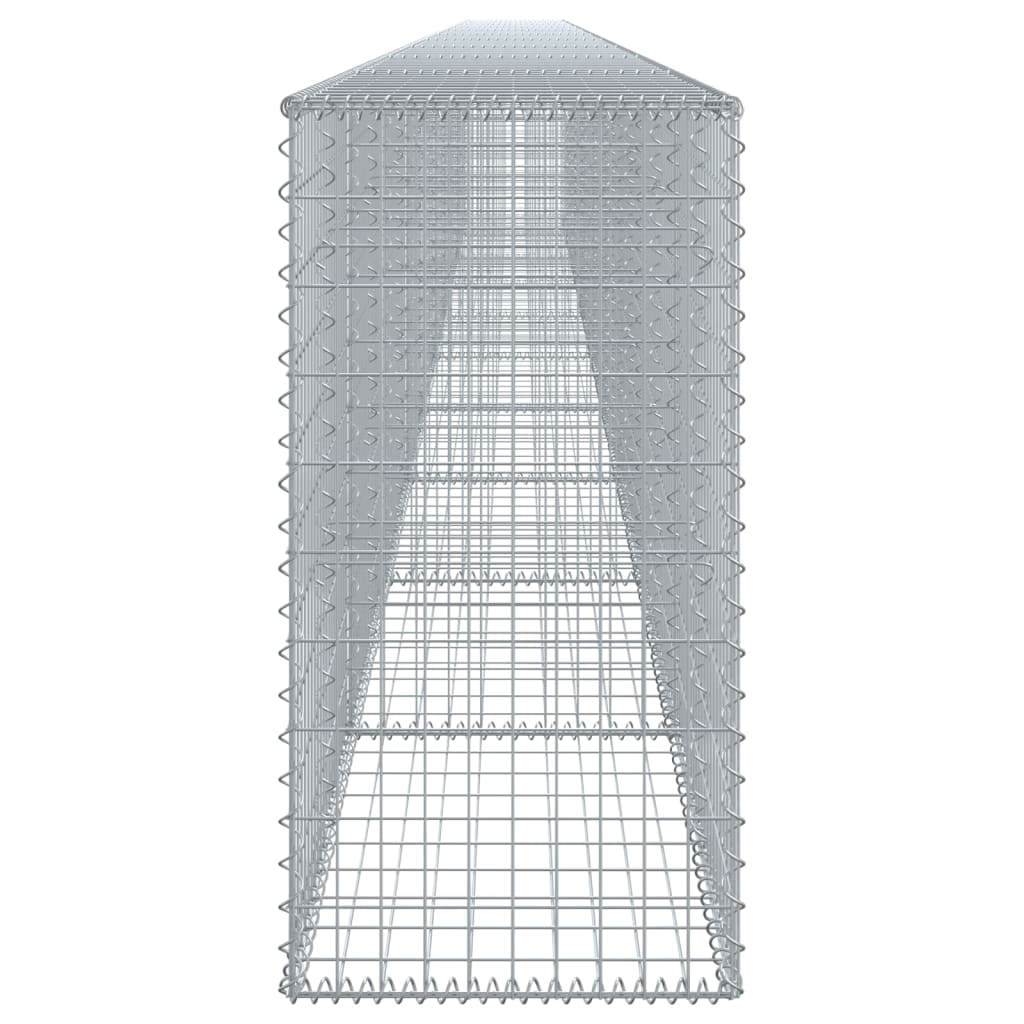 gabionkurv med cover 1000x50x100 cm galvaniseret jern