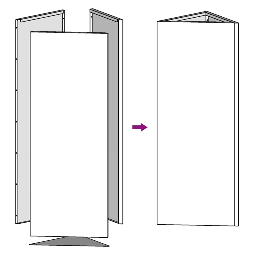 plantekasse 40x40x75 cm trekantet galvaniseret stål