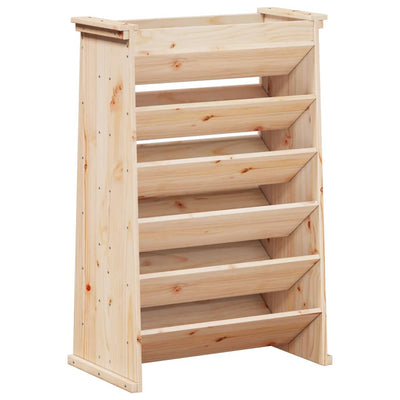 plantevæg 69x40x101,5 cm 6 niveauer massivt fyrretræ