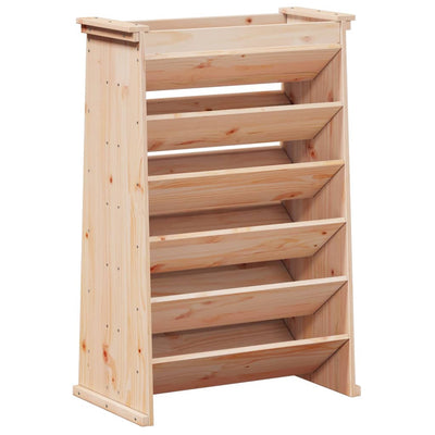 plantevæg 69x40x101,5 cm 6 niveauer massivt fyrretræ