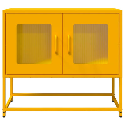 tv-bord 68x39x60,5 cm koldvalset stål sennepsgul