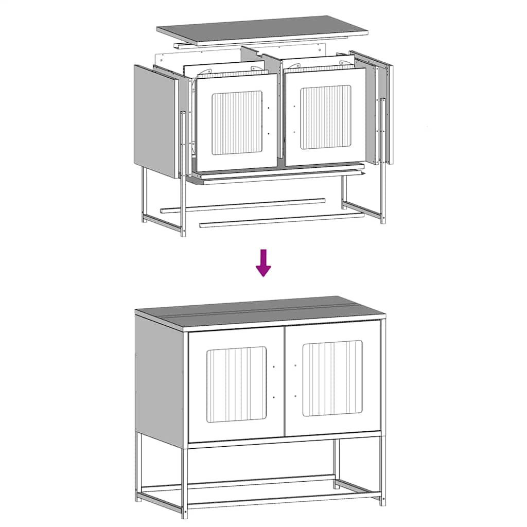 tv-bord 68x39x60,5 cm koldvalset stål sennepsgul