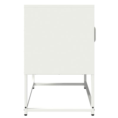 tv-bord 68x39x60,5 cm koldvalset stål hvid