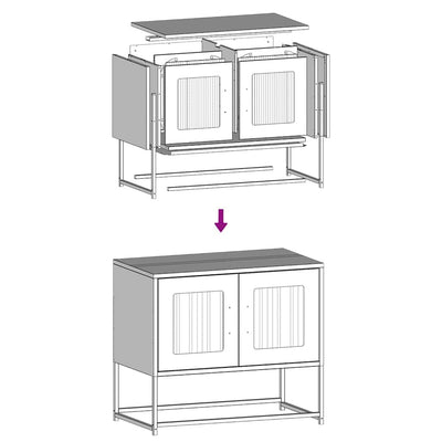 tv-bord 68x39x60,5 cm koldvalset stål hvid